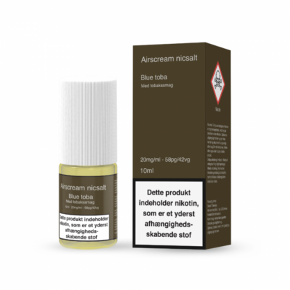 AIRSCREAM NICSALT BLUE TOBA 10ML 58PG/42VG - 20mg